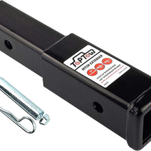 TOPTOW Hitch Extender, Fits for 2 inch Receiver, 7 inch Extension Length, with 5/8 inch Hitch Pin