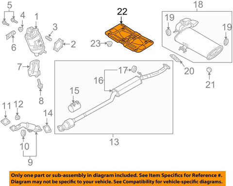 HYUNDAI OEM 16-18 Tucson 1.6L-L4 Exhaust-Heat Shield 28795D3010