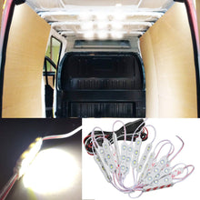 Ampper LED Ceiling Lights Kit for Van RV Boats Caravans Trailers Lorries Sprinter Ducato Transit VW LWB (10 Modules, White), 12V 40 LEDs Van Interior Light Kits
