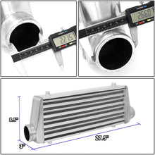 27.675 inches X 8.5 inches X 2.75 inches Full Aluminum Tube&Fin FMIC Front Mount Intercooler Universal