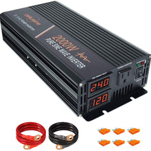 aeliussine Power Inverter 500W Pure Sine Wave 24v dc to ac 120v Surge 1000 Watt Converter with LED Display for Car RV Boat Solar Power System.