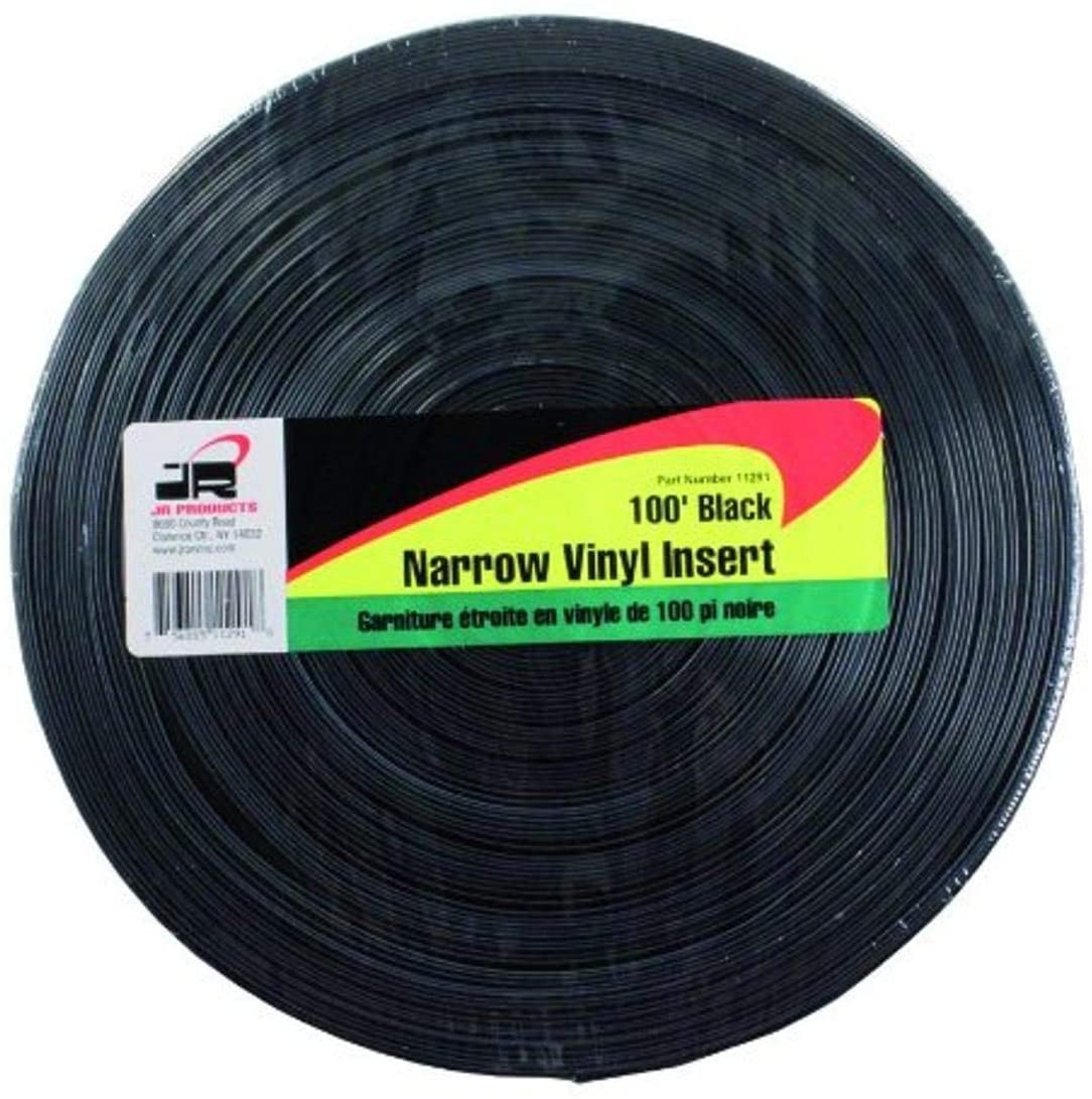 JR Products 11291 Black 100 foot Narrow Vinyl Insert
