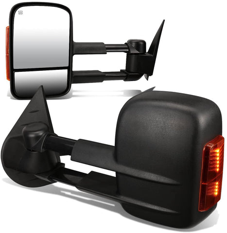DNA Motoring TWM-003-T888-BK-AM Pair of Towing Side Mirrors