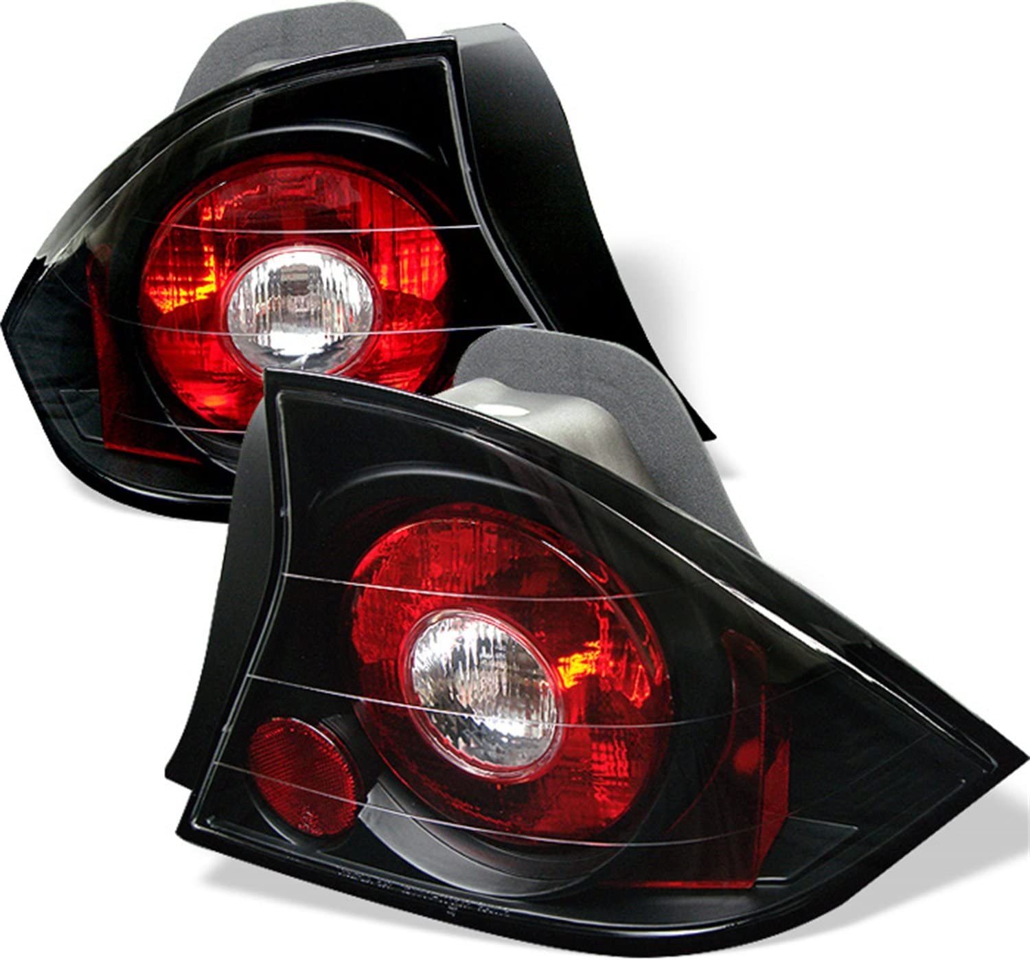 Spyder Auto ALT-YD-HC01-2D-BK Honda Civic 2-Door Black Altezza Tail Light (Black/Clear)