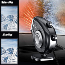 Car Heater Fan 12V 150W Portable Fan Heater Automobile Heater Warmer 2 in 1 Heating Cooling Windshield Defrost Defogger Adjustable Direction Winter Warm Heater