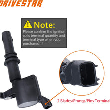 DRIVESTAR FD508 set of 8 Straight Boot Ignition Coils Pack for Ford F-150 Super Duty/Expedition/Explorer/Mustang,for Lincoln Mountaineer 4.6l 5.4l 6.8l V8 DG511 C1541