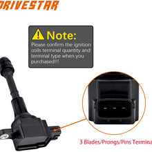 DRIVESTAR UF351 set of 4 Ignition Coils for Nissan 2002-2006 Sentra 1.8L