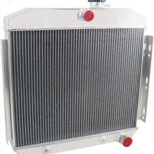 CoolingSky 4 Row All Aluminum Radiator for 1955-57 Chevy Bel Air &Del Ray &Nomad 150 210 Series 6Cyl 8Cyl