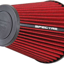 Spectre Universal Clamp-On Air Filter: High Performance, Washable Filter: Round Tapered; 2.5 in (64 mm) Flange ID; 8 in (203 mm) Height; 5.656 in (144 mm) Base; 3.156 in (80 mm) Top, SPE-HPR9609