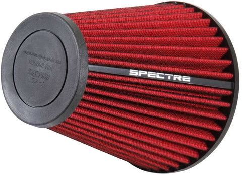 Spectre Universal Clamp-On Air Filter: High Performance, Washable Filter: Round Tapered; 2.5 in (64 mm) Flange ID; 8 in (203 mm) Height; 5.656 in (144 mm) Base; 3.156 in (80 mm) Top, SPE-HPR9609