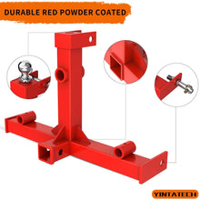 YINTATECH 3 Point Trailer Hitch with 2" Receivers for Category 1 Tractors with Trailer Ball Drawbar Gooseneck Receivers