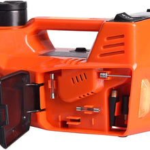 KUNFINE 2-in-1 Multifunctional Portable Car 5 Ton Electric Tire Lifting Auto Jacks Hydraulic Air Infatable Car Floor Jack LED Inflator Pump for Car SUV Trunk Sedan Van(6.1-17.7 inches)