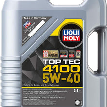 Liqui Moly (2330) 5W-40 Top Tec 4100 Low Ash Synthetic Motor Oil - 5 Liter Jug
