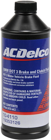 ACDelco 10-4110 Brake Fluid, 24 Pack