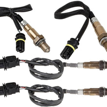 Kwiksen Heated 4Pcs Air Fuel Ratio O2 Oxygen Sensor 1 Sensor 2 Upstream Downstream 11787539125 11787544654 2345136