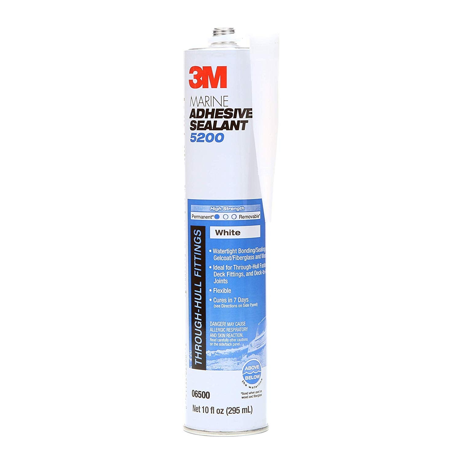 White 3M Marine 5200 Adhesive / Sealant 10 fluid ounce cartridge