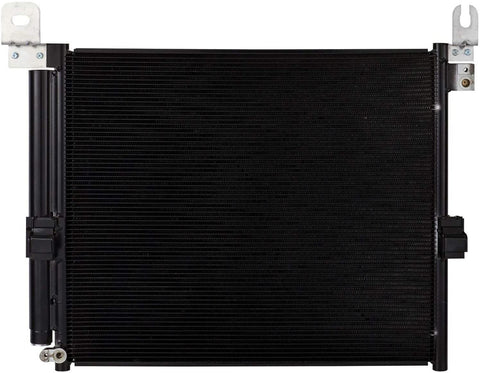 VioletLisa All Aluminum Air Condition Condenser 1 Row Compatible with 2005-2012 Tacoma Without Oil Cooler