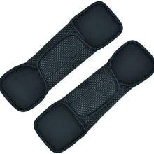 Wanty 1 Pair Black Color Neoprene Multipurpose Comfort Shoulder Strap Pads Shoulder Cushion Pad Protector for Backpack Rucksack / Travel Bag / Car Seat Belts Protect Pads (Neoprene black)