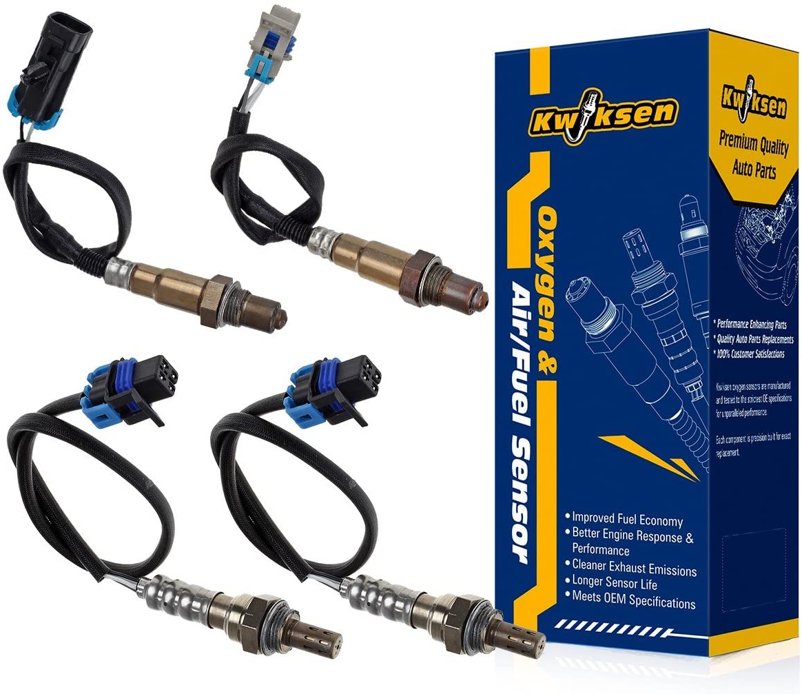 4pcs 2 Upstream & 2 Downstream Oxygen Sensor 1 Sensor 2 Bank 1 Bank 2 Replacement for Cadillac CTS V6-3.6L Auto Trans 2008-2011/Cadillac STS V6-3.6L 2008-2011
