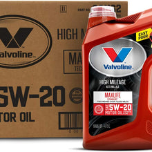Valvoline High Mileage with MaxLife Technology SAE 5W-20 Synthetic Blend Motor Oil 5 QT, Case of 3