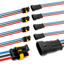 LanHong 3 Pin Way 16 AWG Car Waterproof Electrical Connector Plug with Wire AWG Marine Pack of 5
