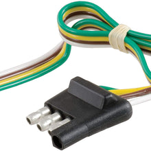 CURT 58030 Trailer-Side 4-Pin Flat Wiring Harness with 12-Inch Wires (Single)
