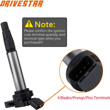 DRIVESTAR UF596 set of 4 Ignition Coils Pack for Toyota Corolla 2009-2017/Matrix 2009-2014/Prius 2012/Prius V 2010-2017,for Lexus CT200H 2011-2016,for Pontiac Vibe 2009-2010 L4 1.8L UF-619