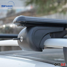 OMAC Roof Racks Lockable Cross Bars Carrier Cargo Racks Rail Aluminium Black Set 2 Pcs. for Volvo XC70 2001-2007