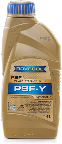 RAVENOL J1B1045 Power Steering Fluid - PSF-Y Full Synthetic Hydraulic Fluid (1 Liter)