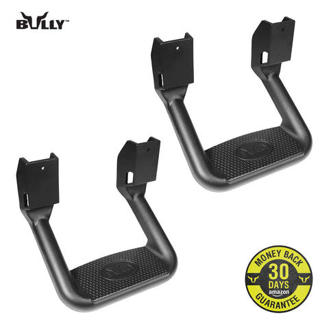 Bully BBS-1103 Universal Truck Black Powder Coated Side Step Set, 2 Pieces (1 Pair), Includes Mounting Brackets - Fits Various Trucks from Chevy (Chevrolet), Ford, Toyota, GMC, Dodge RAM and Jeep