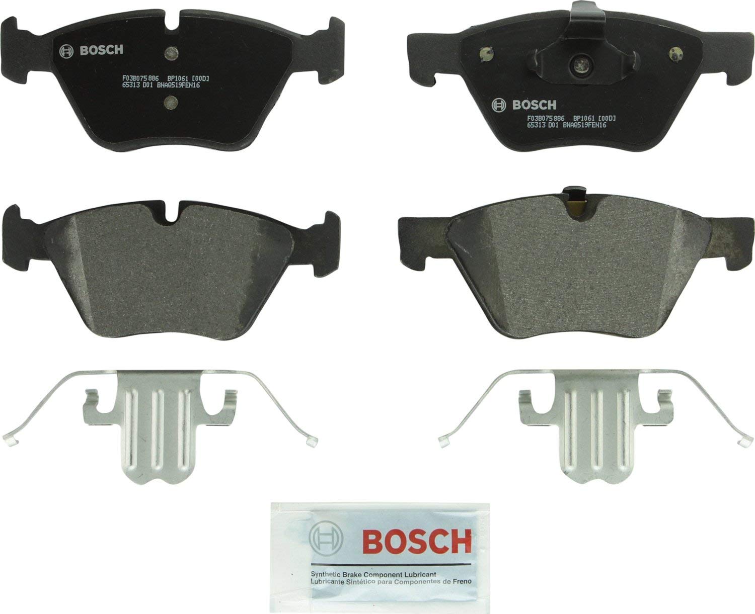 Bosch BP1061 QuietCast Premium Semi-Metallic Disc Brake Pad Set For: BMW 323i, 325i,325xi, 328i, 328xi, 330i, 330xi, 335xi, 525i, X1, Z4, Front