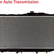JUDE 16mm Core Automatic Transmission(AT) Aluminum/Plastic Radiator for 1987-1991 Toyota Camry 2.0L L4 with Oil Cooler U870 1 Year Warranty