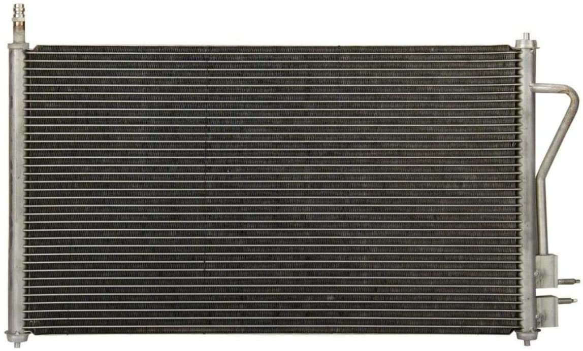 VioletLisa All Aluminum Air Condition Condenser 1 Row Compatible with 2000-2005 Focus Without Oil Cooler