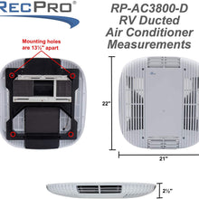RecPro RV Air Conditioner 15K Ducted | Quiet AC with Heat Pump for Heating or Cooling | RV AC Unit | Camper Air Conditioner (White)