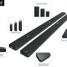 APS iBoard Running Boards (Nerf Bars Side Steps Step Bars) Compatible with 2014-2020 Rogue (Exclude 14 Select Sport) (Black Powder Coated 4 inches)