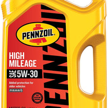Pennzoil 550045218 5 quart 5W-30 High Mileage Motor Oil (SN jug)