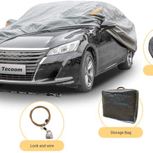 Tecoom HD Super Breathable Waterproof Windproof Snow Sun Rain UV Protective Outdoor All Weather Car Cover Fit 170"-190" Length Sedan
