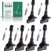 High Power Iridium Spark Plugs and Ignition Coil Pack of 6. Compatible with 2002-2012 Nissan Maxima Murano 350z Quest Altima Infiniti Q4 G35 FX35 UF349
