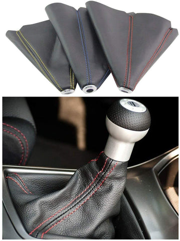 PVC Shift Boot for Manual Automatic Car/Auto Gear Shift Knob Cover MT/AT Universal Type (Red)