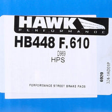 Hawk (HB448F.610) Front Set Performance HPS Brake Pads