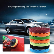 Acouto 7PCS Sponge Polishing Pads, 8"/20cm Soft Car Waxing Sponge Pads Foam Buffing Polishing Pads Kit Waxing Pad Tool for Car Polisher Buffer