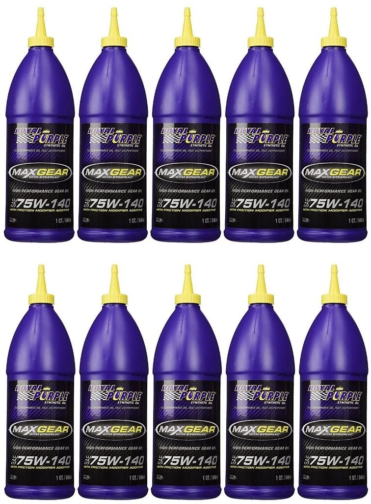 Royal Purple 01301 Max-Gear Synthetic Gear Lube Oil 75W140 Pack of 10 Quarts by Royal Purple