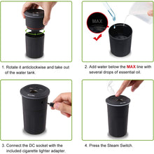 Gulaki Car Diffuser Essential Oils - Multifunction Cool Mist Car Humidifier with 2 USB Port and 1 Car Charger Socket (Black)