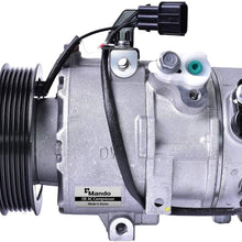 New Mando 10A1453 AC Compressor with Clutch Original Equipment (Pre-filled Oil)