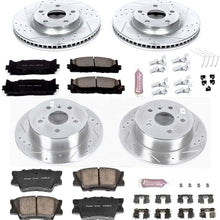 Power Stop K6480 Front & Rear Brake Kit with Drilled/Slotted Brake Rotors and Z23 Evolution Ceramic Brake Pads