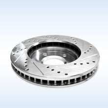 Power Sport Cross Drilled Slotted Brake Rotors and Ceramic Brake Pads Kit -81347 [FRONTS]