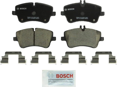 Bosch BC872 QuietCast Premium Ceramic Disc Brake Pad Set For Select Mercedes-Benz C200, C230, C240, C280, C320, C350, CLK280, CLK320, CLK350, SLK280, SLK300; Front