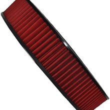A-Team Performance Air Filter Element Air Cleaner High Flow Replacement Washable and Reusable Round Cotton Fiber Compatible with Buick Chevrolet GMC Ford Mopar Oldsmobile Pontiac (14X3)
