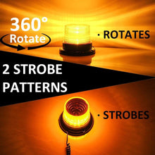 LED Strobe Light, Big Ant Amber 48 LED Warning Lights Safety Flashing Strobe Lights with Magnetic for Most Vehicle Trucks Cars, Law Enforcement Emergency Hazard Beacon Caution Warning Snow Plow