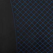 FH-FB066102 Ornate Diamond Stitching Car Seat Covers Blue/Black Color- Fit Most Car, Truck, SUV, or Van